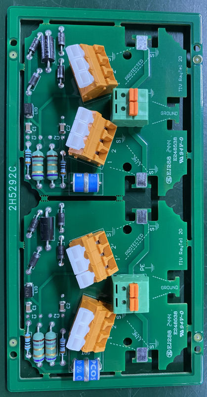 Telekommunikationsgeräte Kupfer-PCB mit LW/LS Min. von 0,05 mm und schwarzer Seidenblende