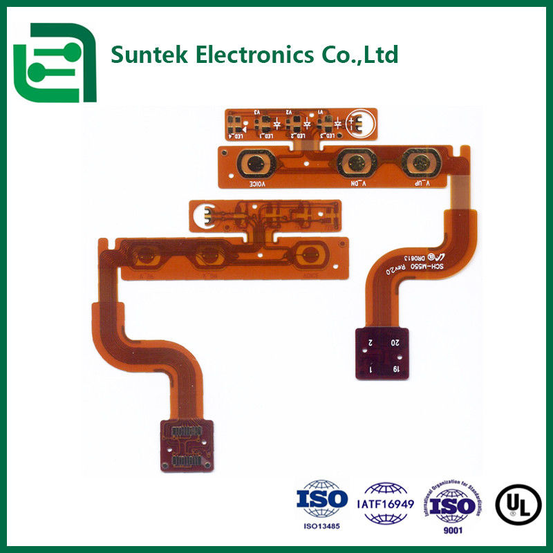 China / Kambodscha Suntek Custom FPC-Schaltplatte Flexible PCBA mit Lochdurchmesser H /-0,05mm 2mil