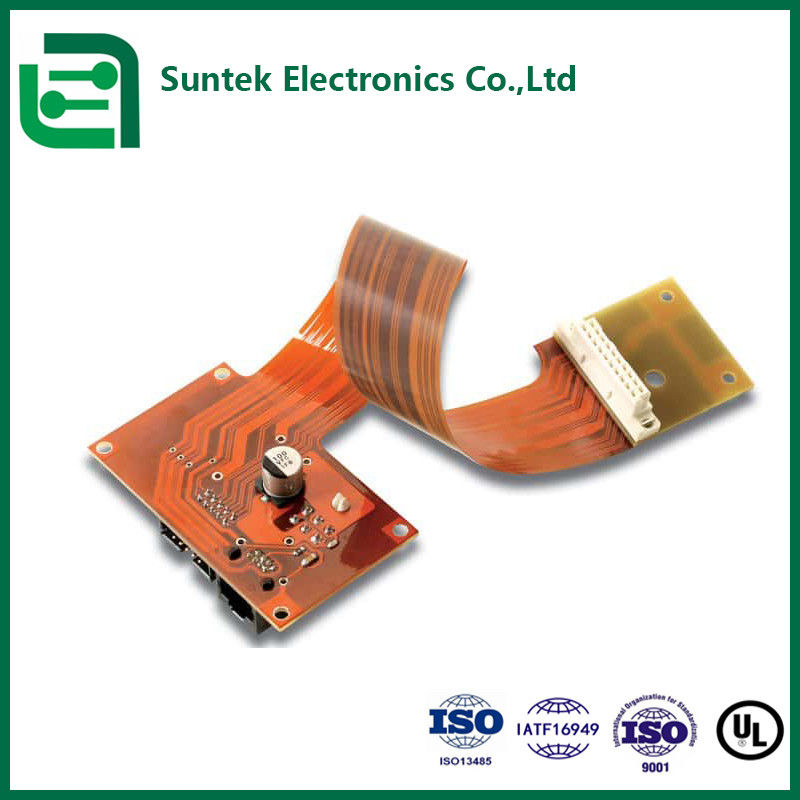 China / Kambodscha Suntek Custom FPC-Schaltplatte Flexible PCBA mit Lochdurchmesser H /-0,05mm 2mil